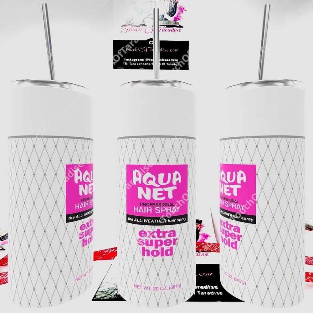 Hairspray 20 Oz Tumblers with Giftbox & Plastic Reusable Straw - Picture 1 of 2